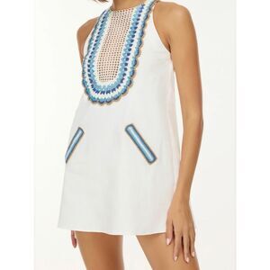 My Beachy Side White stretch poplin Arya mini dress NWT Size S